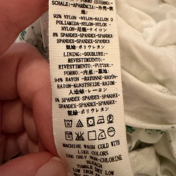 Free People NWOT Sweetie Pie Floral Sheer Mesh Crop Top - Floral Green/ Blue - Picture 10 of 10